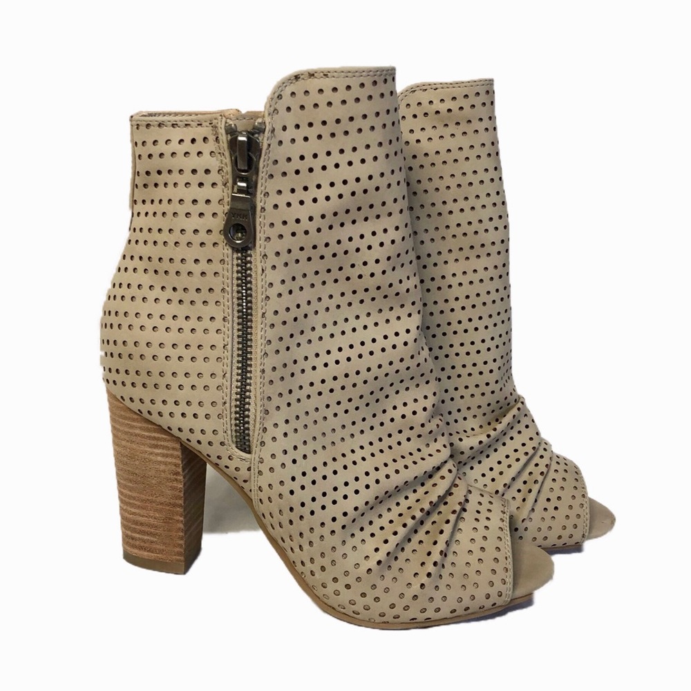 Report Taupe Open Toe Booties - image 2
